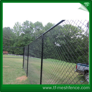 Black galavnized diamond-mesh fence